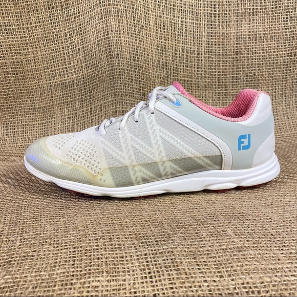 FootJoy Golf Shoes Sport  Spikeless Pink White  Size 9.5M - Picture 3 of 11